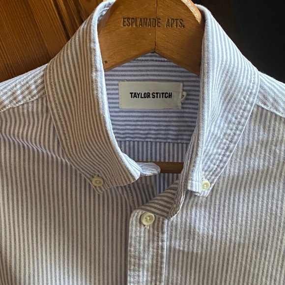 Taylor Stitch Jack Oxford Navy University Stripe XS/36 - Picture 2 of 3